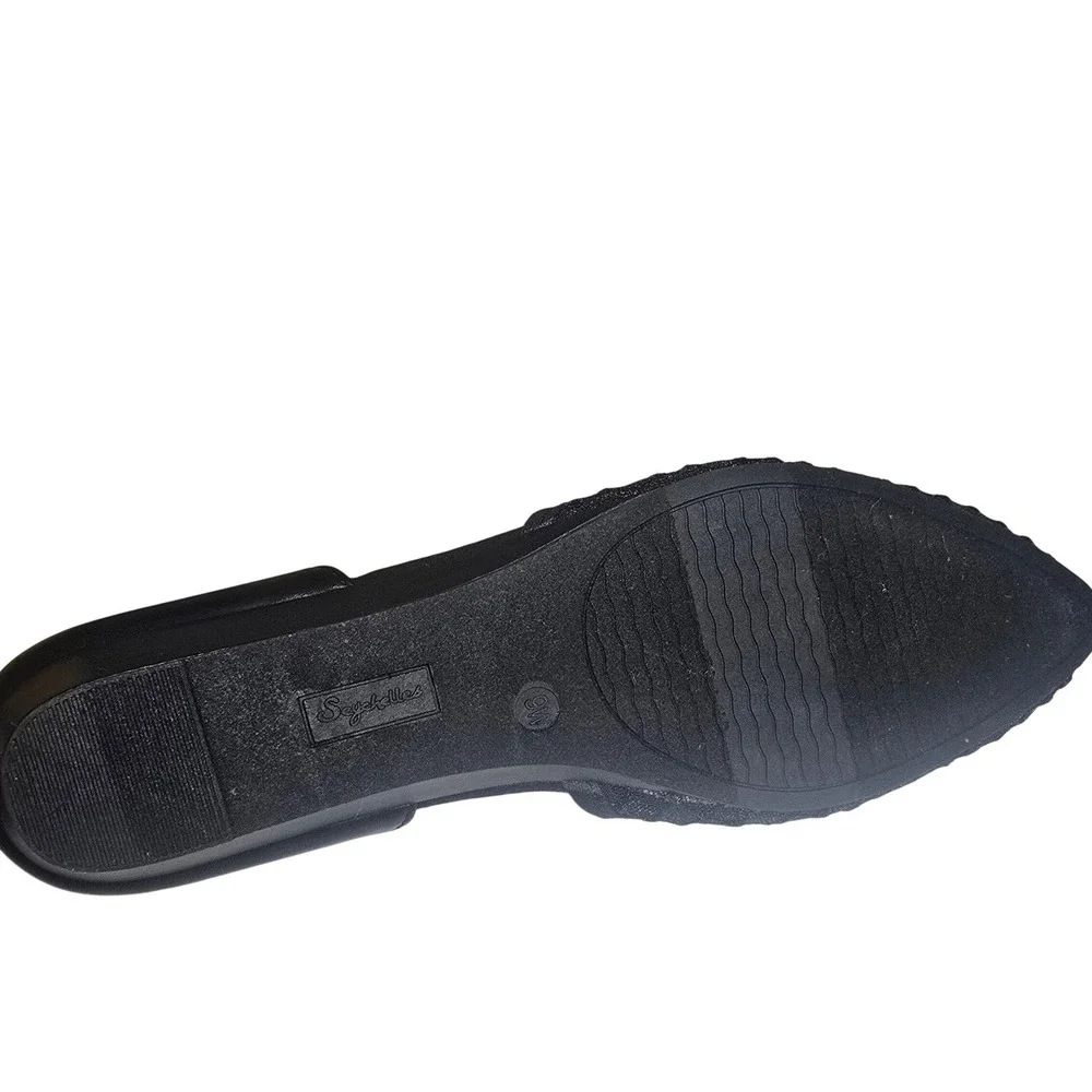 Seychelles Mavis Black Mesh Lace Mary Jane Wedge Heels Womens 9W N50826FWY